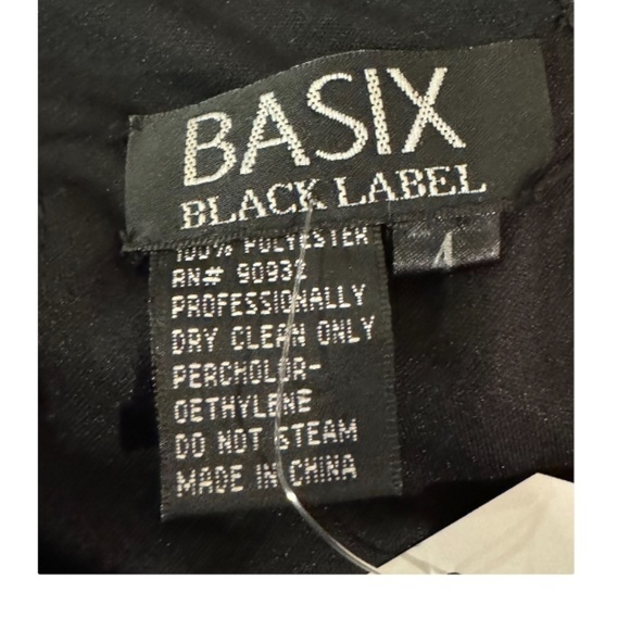 WMNS Basix Black Label Black Evening Gown with Beaded Neckline - Picture 8 of 9